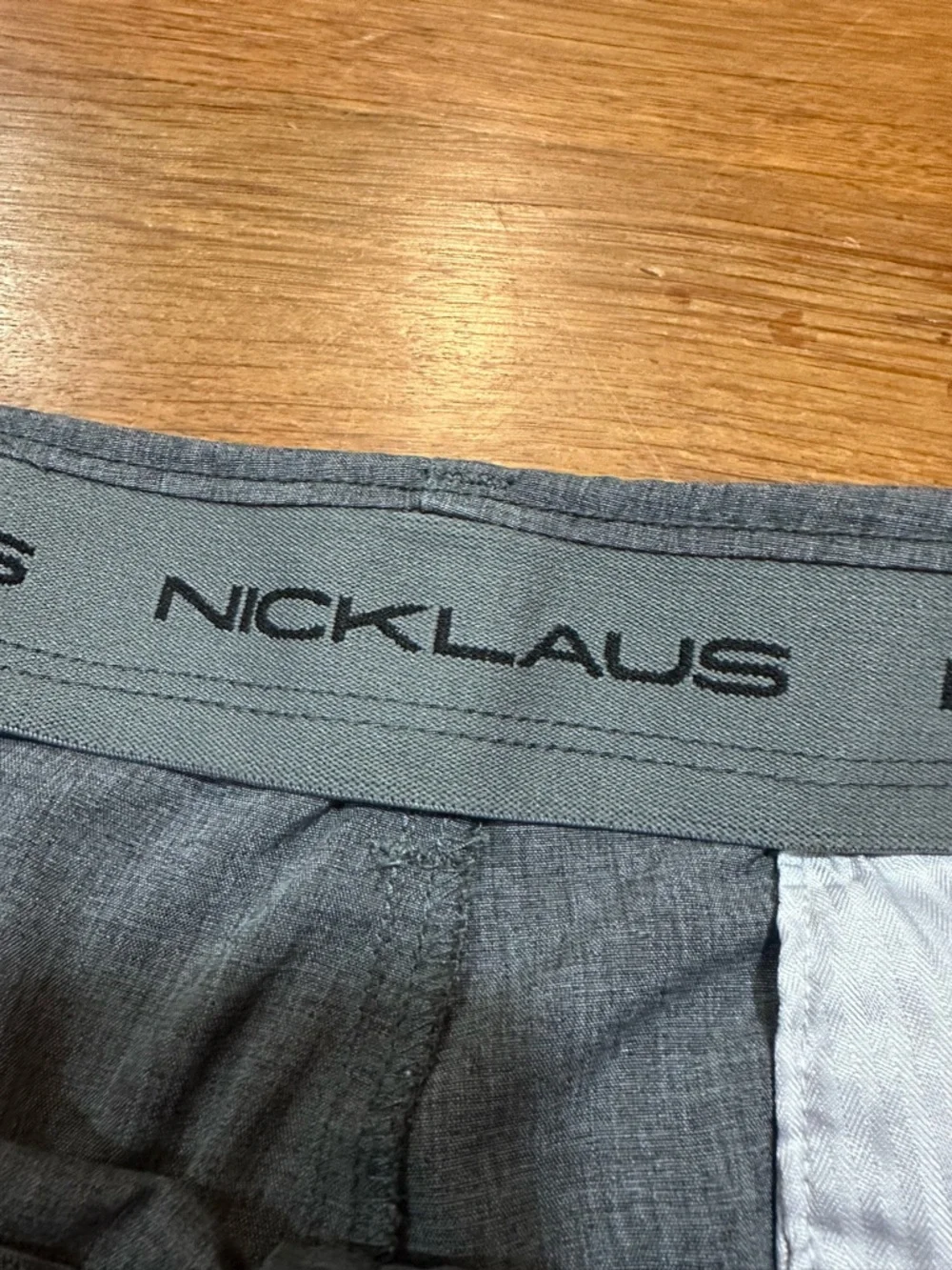 Nicklaus sz‎ 34 golf Men's Flat Front Charcoal Gray Shorts